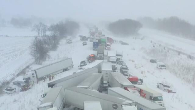 Dangerously cold temperatures and whiteout conditions slam northern US<br>