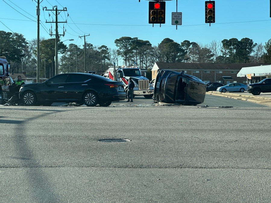 2 taken to hospital after 3-vehicle crash in Chesapeake