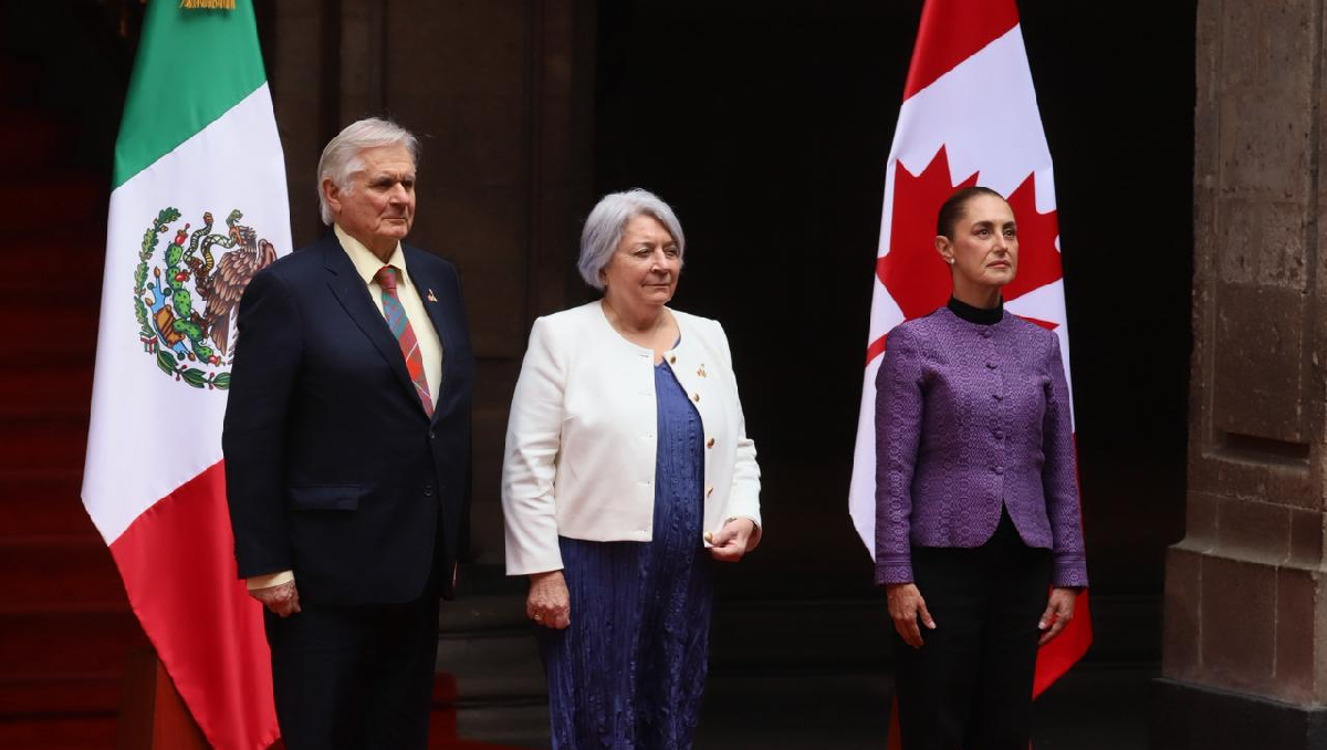 Sheinbaum recibe a gobernadora general de Canadá en Palacio Nacional