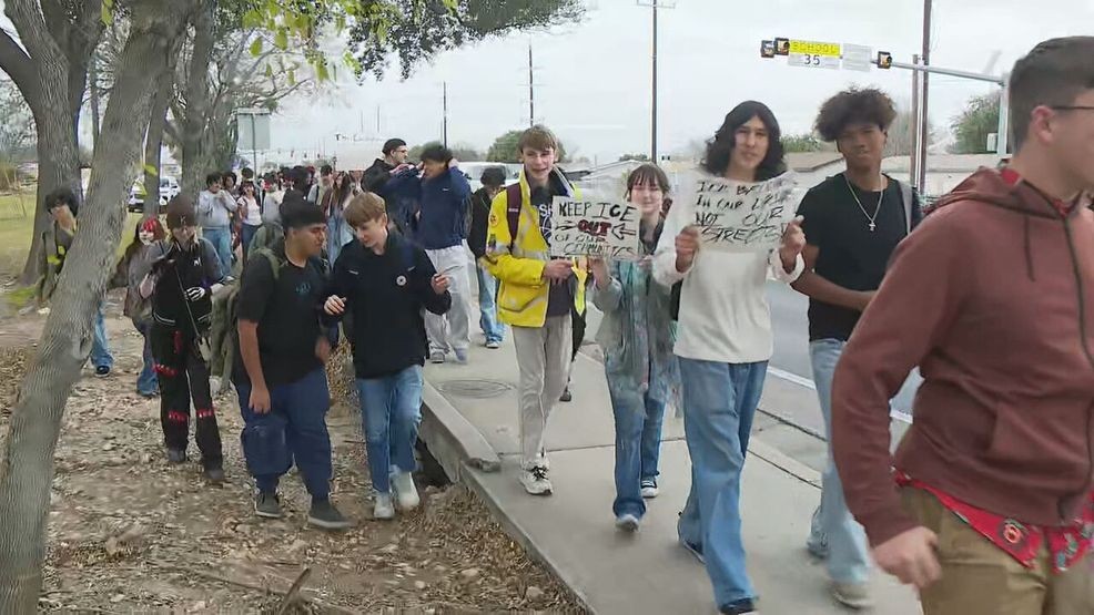 Students stage walkout to protest Trump administration's immigration ...