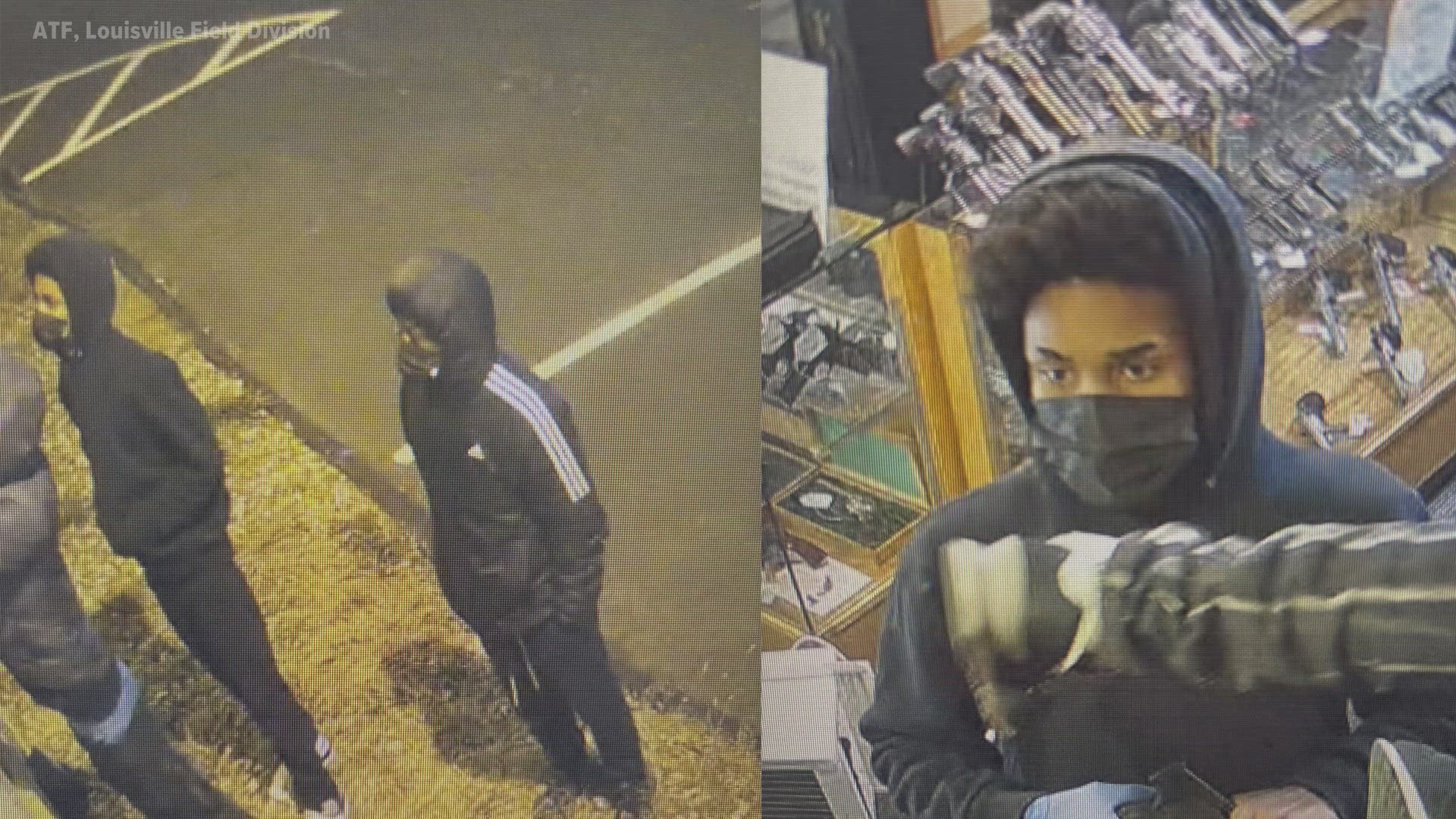 Authorities offer $10K reward after Louisville gun store robbery