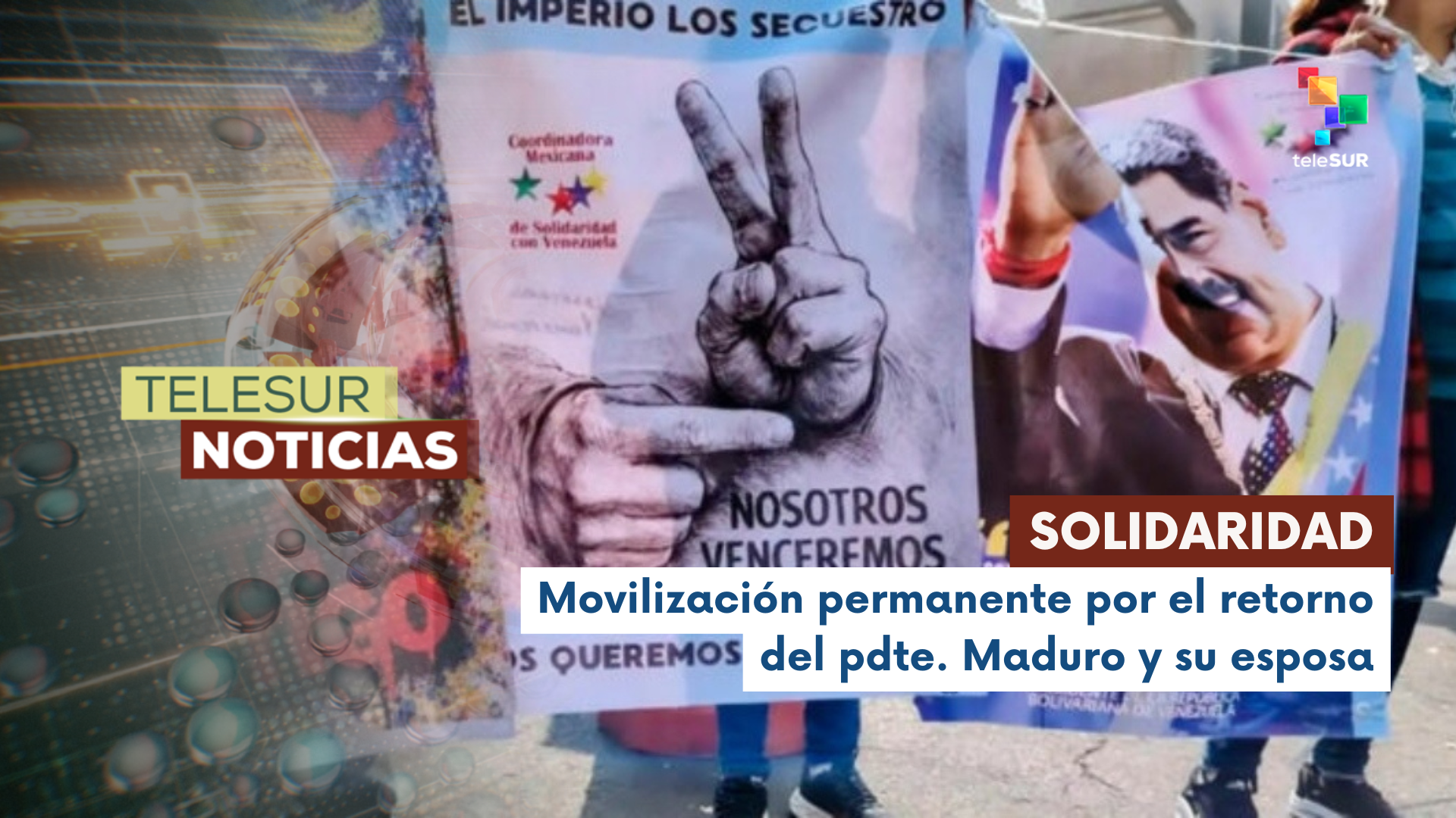 Pueblo venezolano movilizado exige libertad de Maduro y Cilia Flores