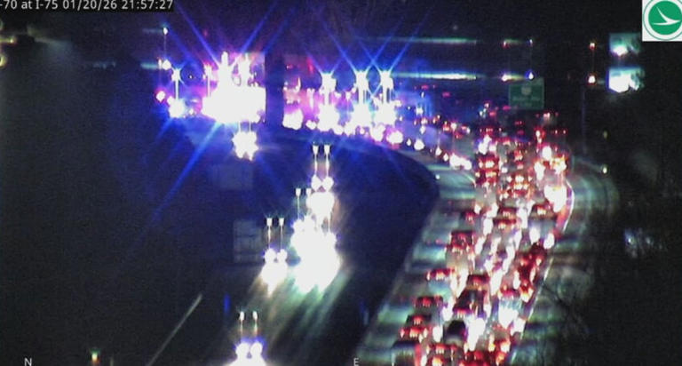 Update: All lanes back open after crash on I-70 EB in Montgomery Co.