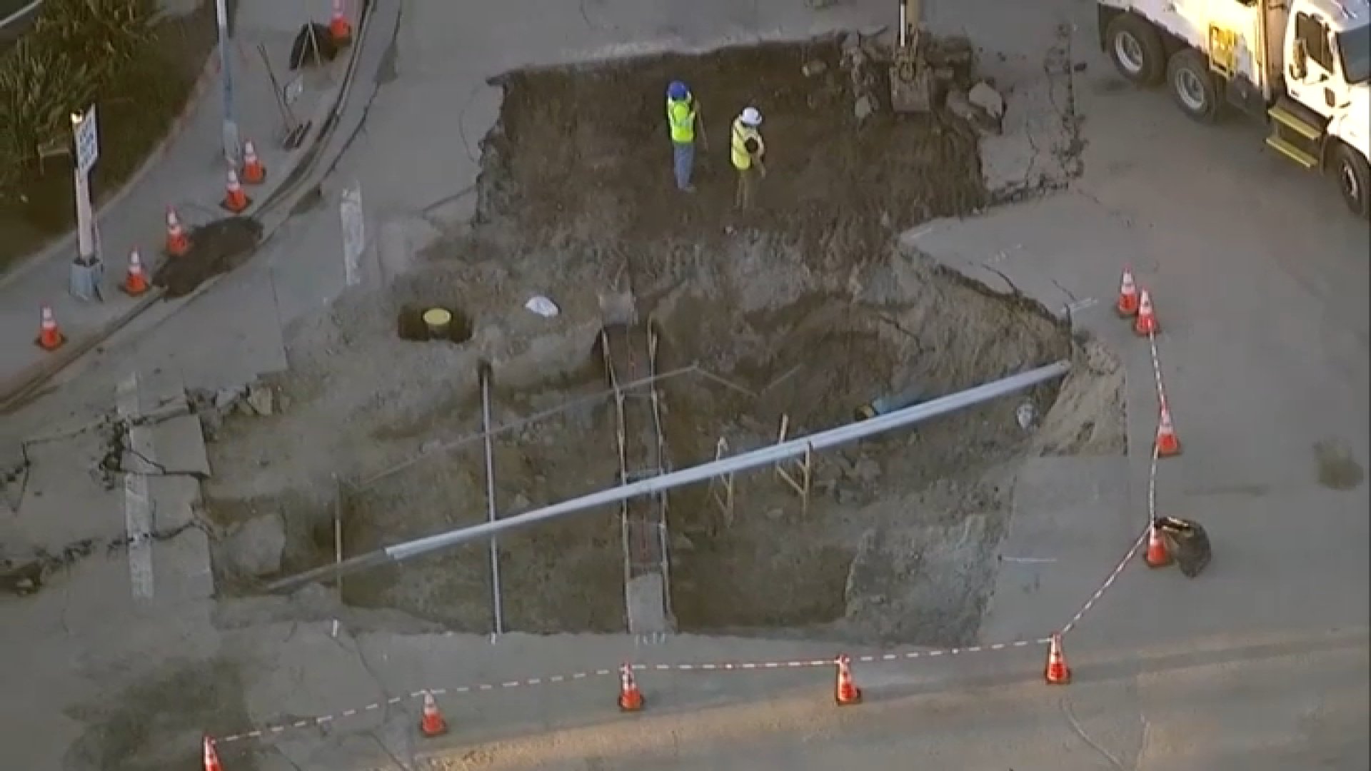Part of Morena Boulevard to reopen after water main break caused sinkhole