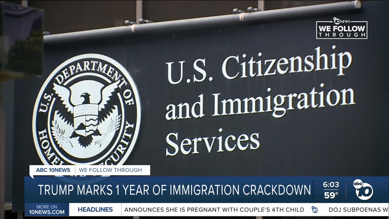 Trump marks 1 year in office, a look back at his immigration crackdown