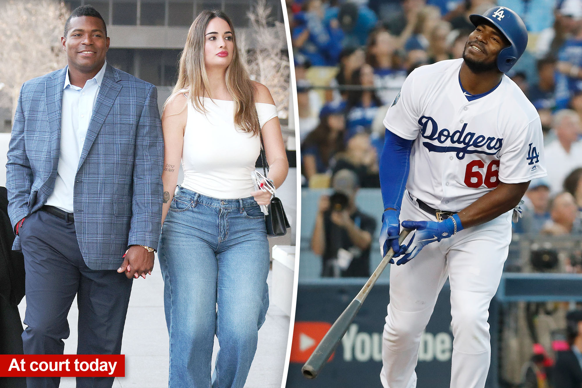 Yasiel Puig is all smiles leaving court as trial in ex-Dodger star’s ...