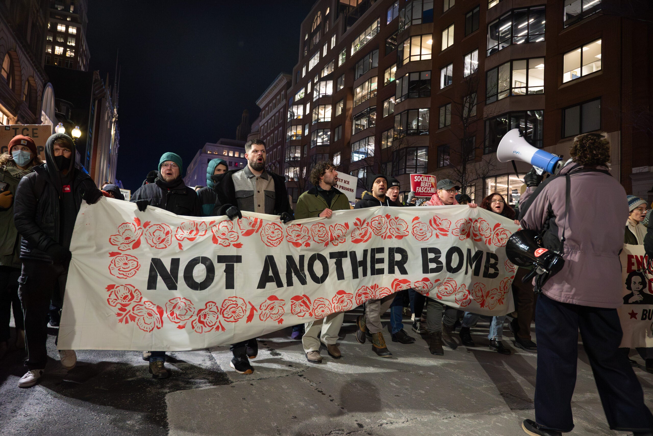 Boston protesters march in anti-ICE rally fueled by 1-year anniversary ...