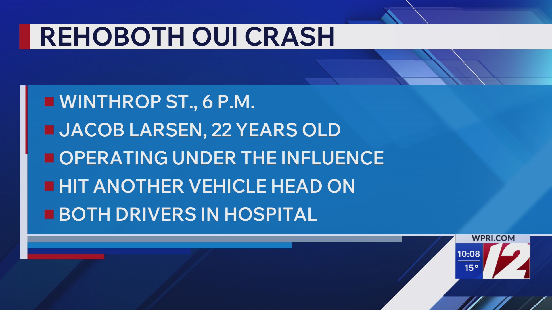 Man charged with DUI in Rehoboth crash