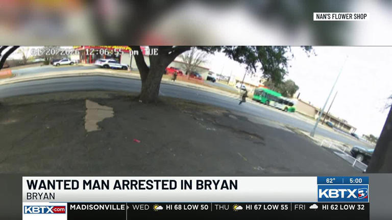 Man seen running from Bryan Police arrested on warrant out of Waller County
