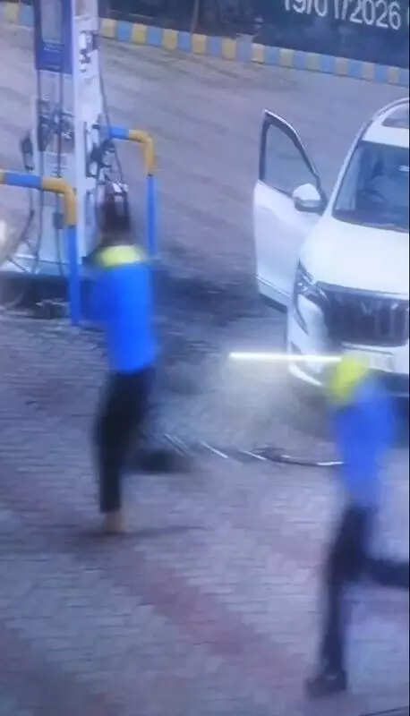 Car robbery foiled as fuel station workers chase off armed trio in ...