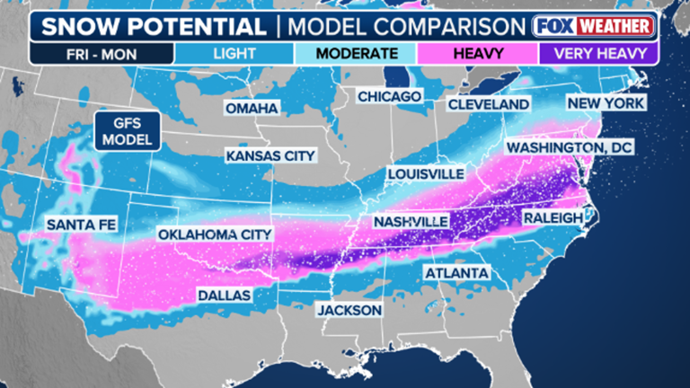 Forecasters say 'substantial' snow is possible this weekend, though ...