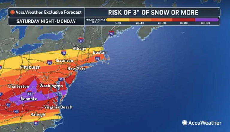 Major snow, ice storm taking aim at Northeast: Here's projected track ...