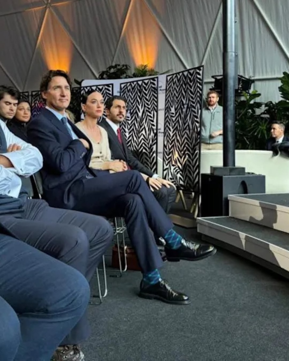 Katy Perry brilla como "primera dama" de Justin Trudeau en el Foro Económico de Davos