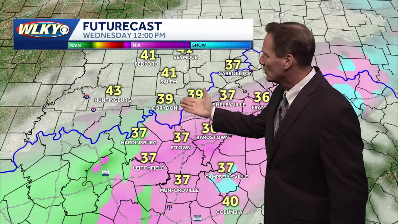 A light wintry mix possible Wednesday morning