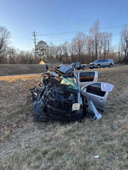 21-year-old man hospitalized after crashing into Greene school bus