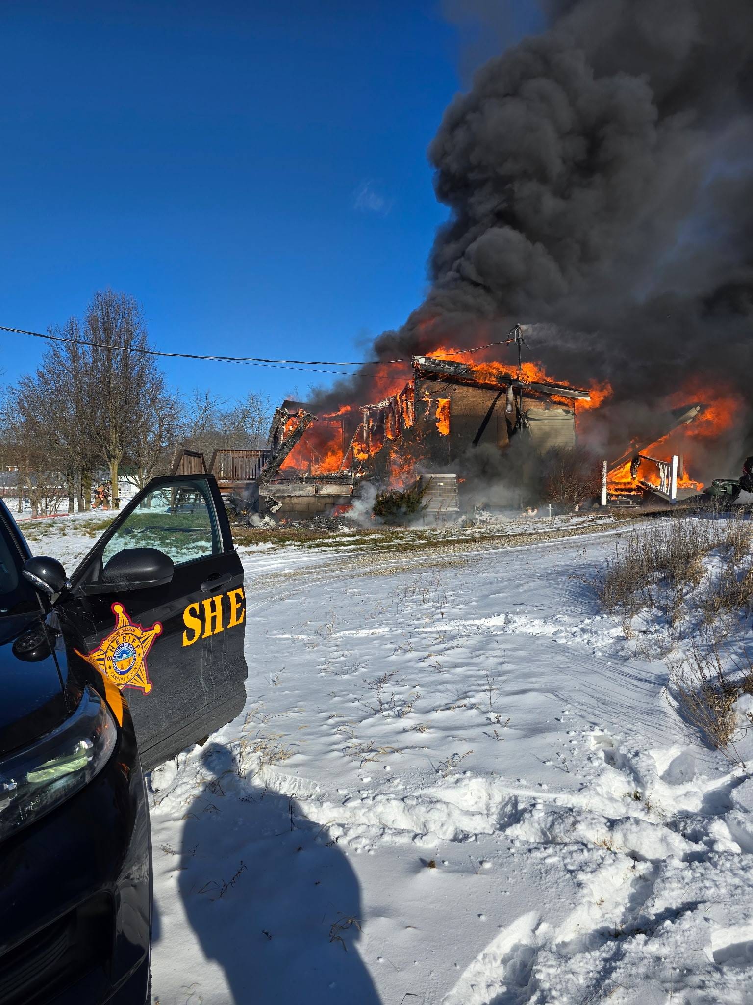 One dead after fire sweeps through home in Carroll County