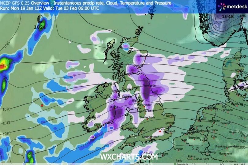 Snow maps show Teesside could face blizzard conditions in forecasted ...
