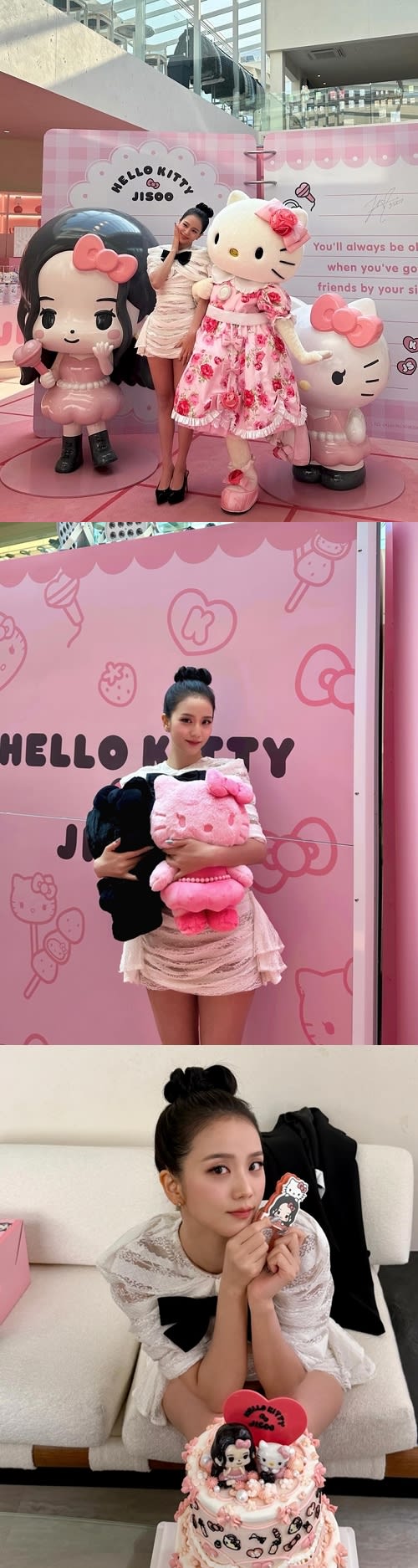 写真】「大胆美脚がまぶしい」BLACKPINK・ジス、ハローキティとコラボ