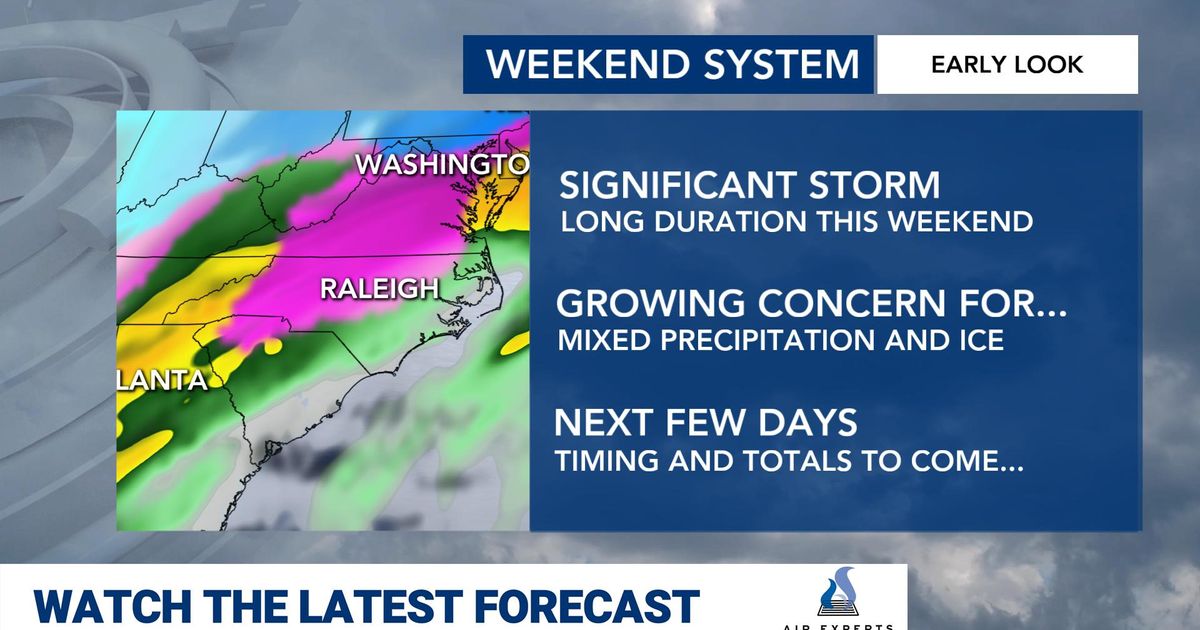 Weekend WRAL weather alert days: High-impact winter storm likely this weekend<br><br>