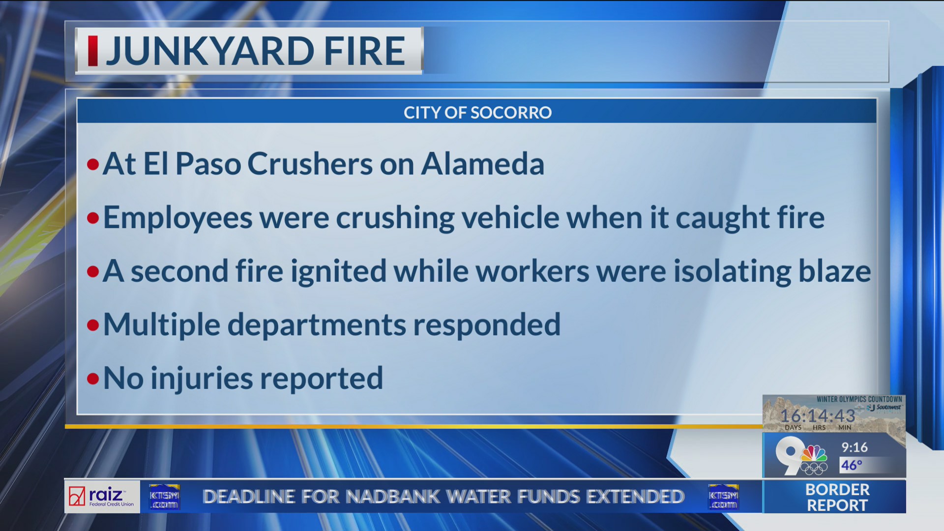 Junkyard fire in Socorro prompts multi-agency response
