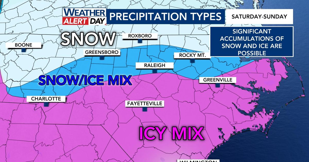 Weekend WRAL weather alert days: High-impact winter storm likely this weekend