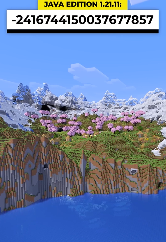 This Minecraft cherry grove village seed is beautiful!