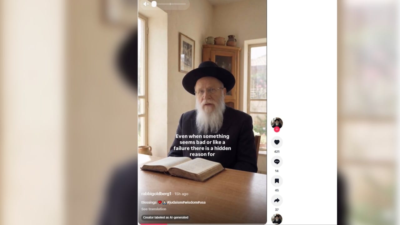 Fake AI-generated “rabbi” draws thousands of followers online, raising ...