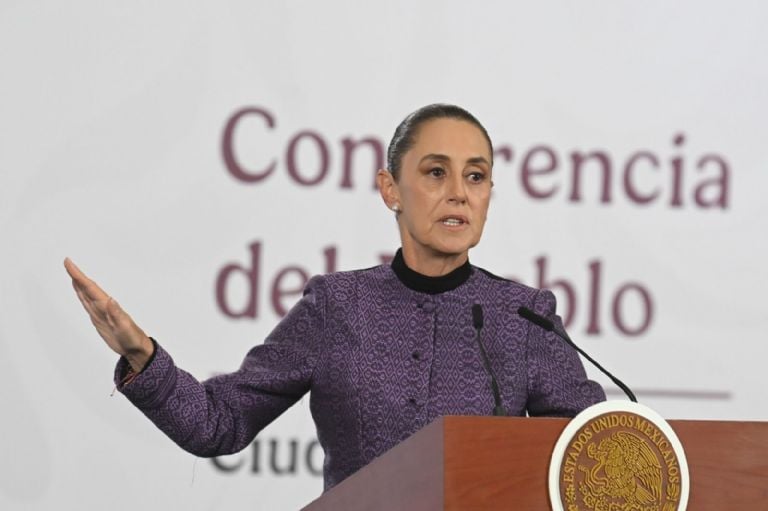 Sheinbaum. El ingreso del avión militar de EU "fue autorizado por la Sedena". Foto: Eduardo Miranda