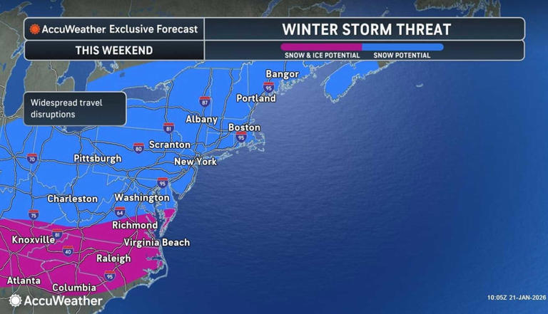 New map shows where significant snowfall is most likely from major ...