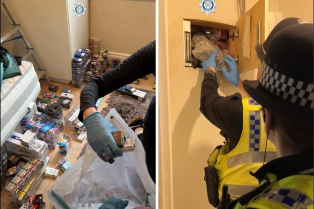 Footage shows police raids as hundreds of illegal goods seized and ...