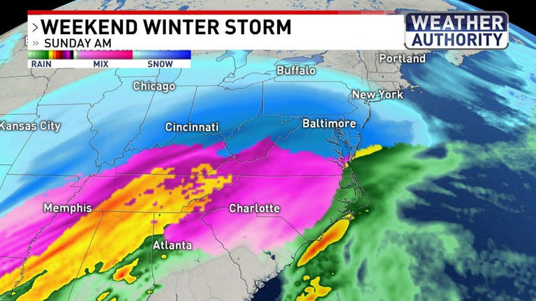 Dangerous cold with big winter storm brewing for Maryland this weekend