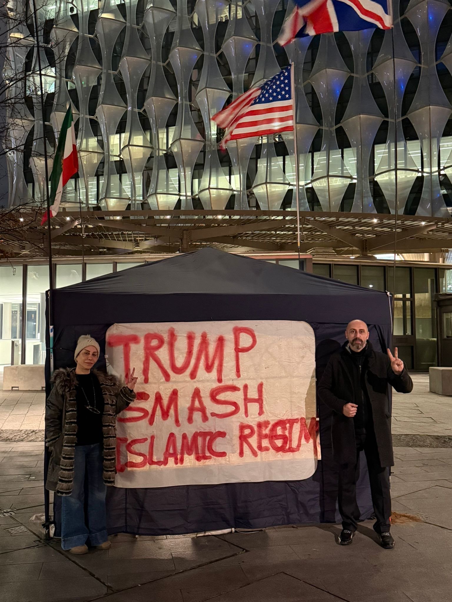 Ex-Iranian prisoner on hunger strike at US embassy