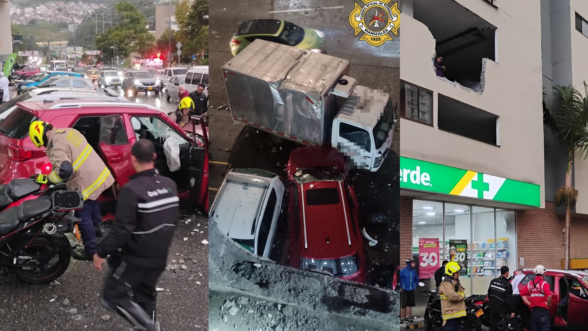 Video captó caída de un carro desde el tercer piso de un edificio en ...