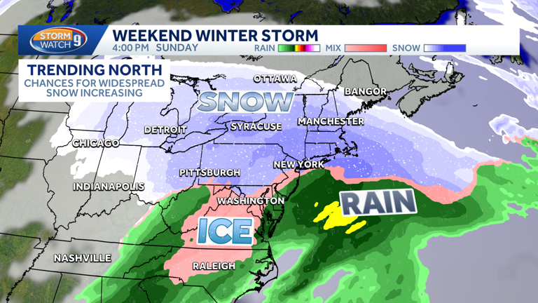 Heavy snow Sunday night into Monday after dangerous cold Saturday