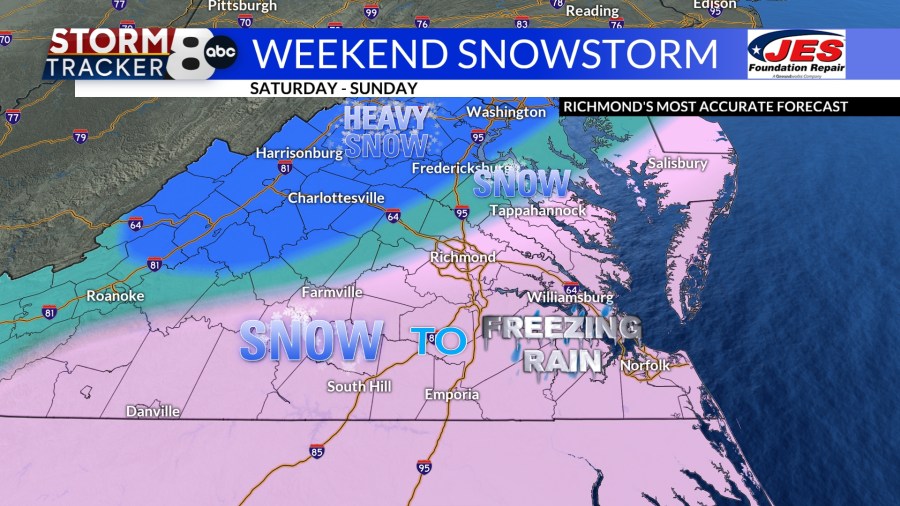 StormTracker8: Weekend winter storm to bring snow and ice