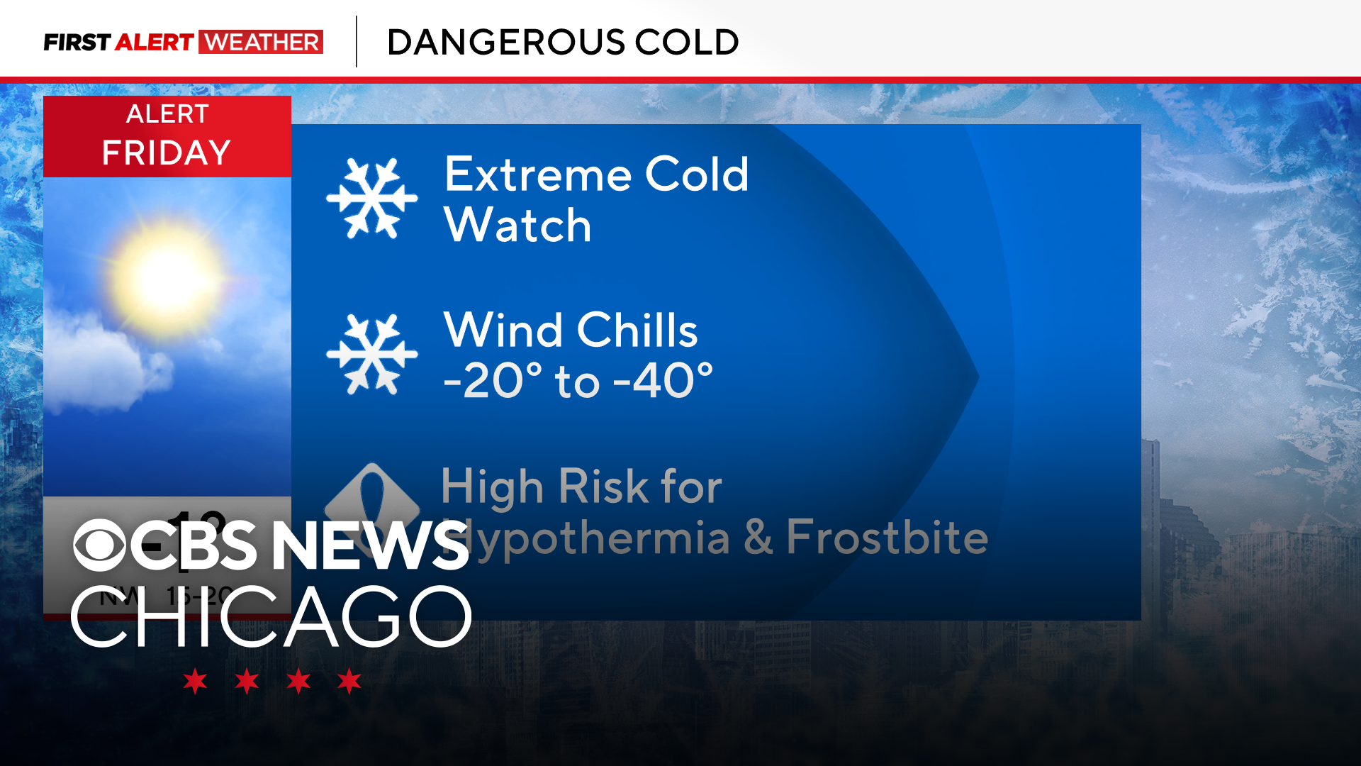 Extreme cold watch issued for entire Chicago area starting Friday morning