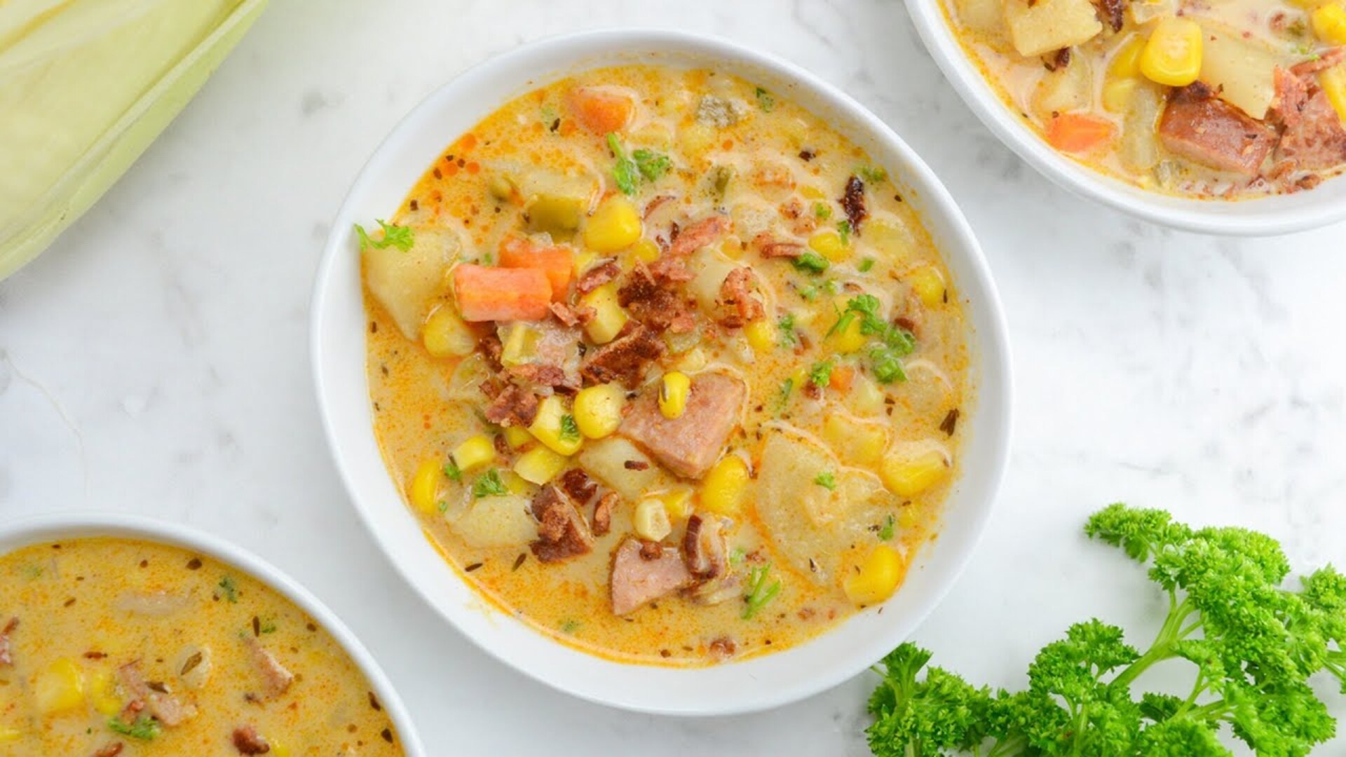 Easy Cajun-style corn chowder recipe