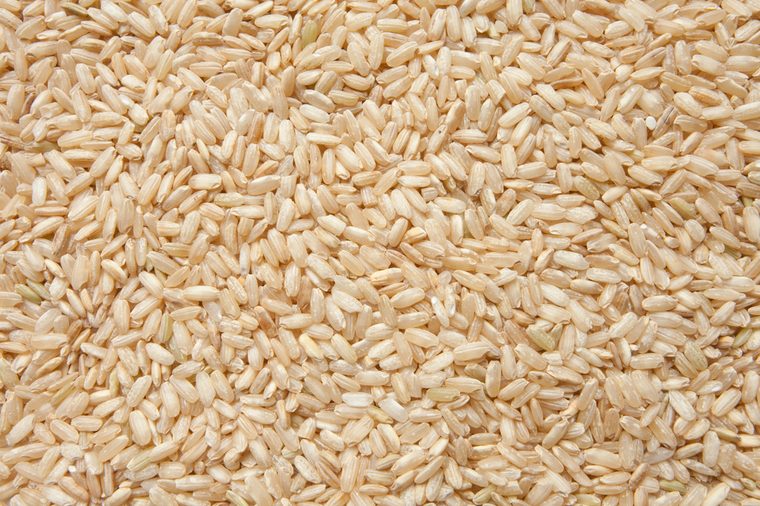 Integral uncooked brown rice texture