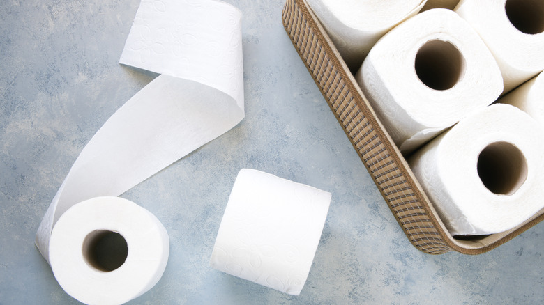 Use Dollar Tree napkins to give the toilet paper in your bathroom a ...