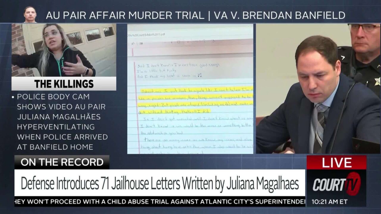 Jailhouse letters au pair Juliana Magalhães wrote to Brendan Banfield