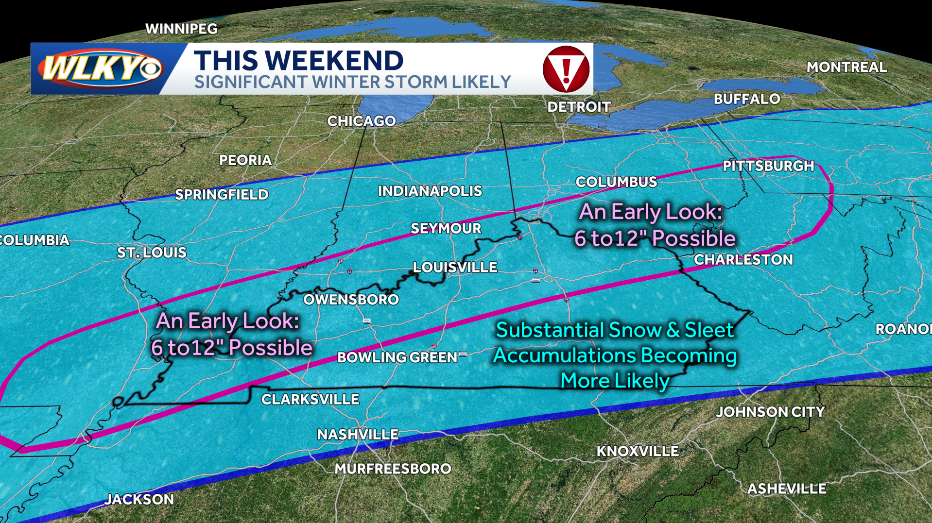 Winter storm watch issued for weekend; several inches of snow likely