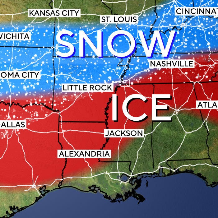 Maps show where winter storm threatens to bring snow, brutal cold this weekend