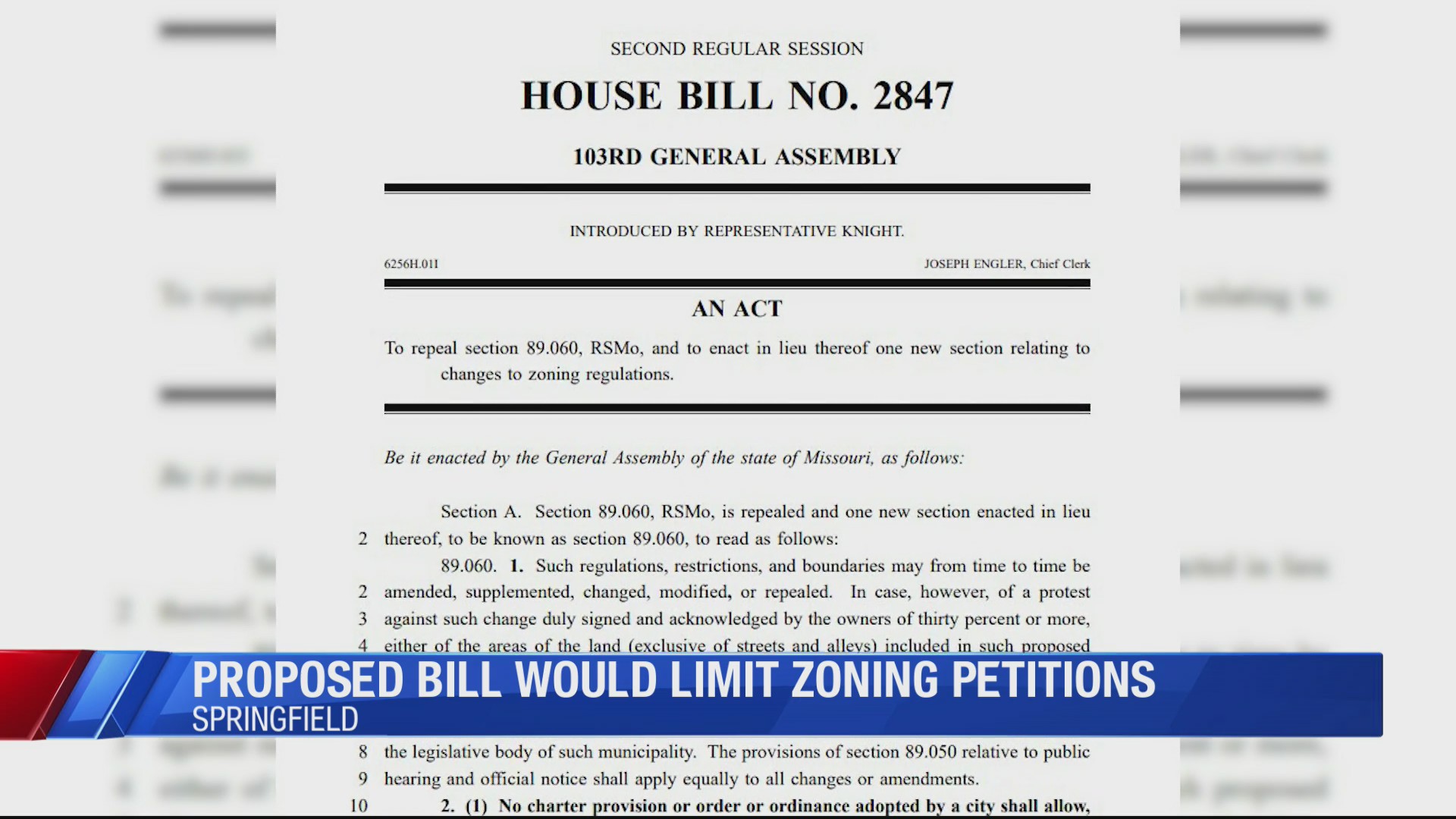 Proposed bill would limit zoning petitions