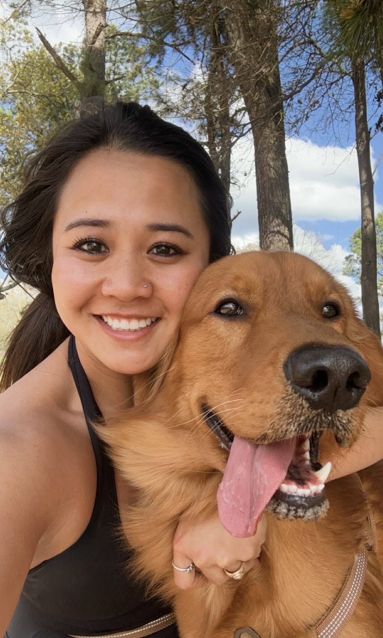 Dog leads his mom to a crate in the woods — and saves four lives