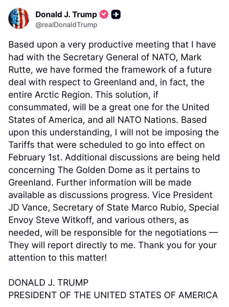 Trump announces ‘framework’ for Greenland deal — won’t say if US ...