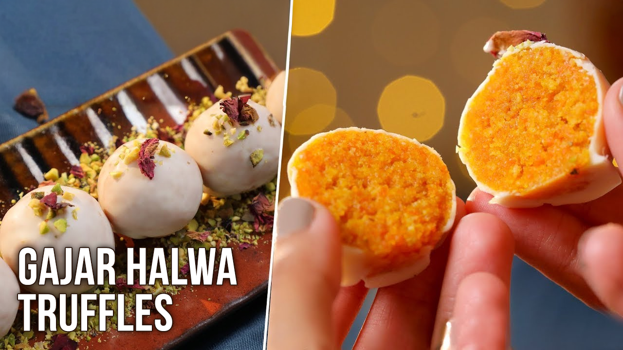 Low sugar gajar halwa truffles