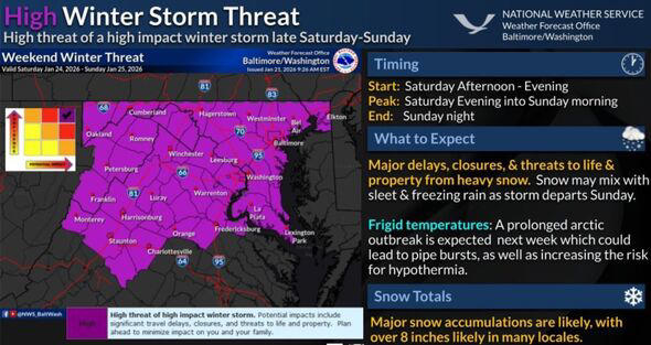 Urgent warning: exposed skin could lead to frostbite as NWS raises ...