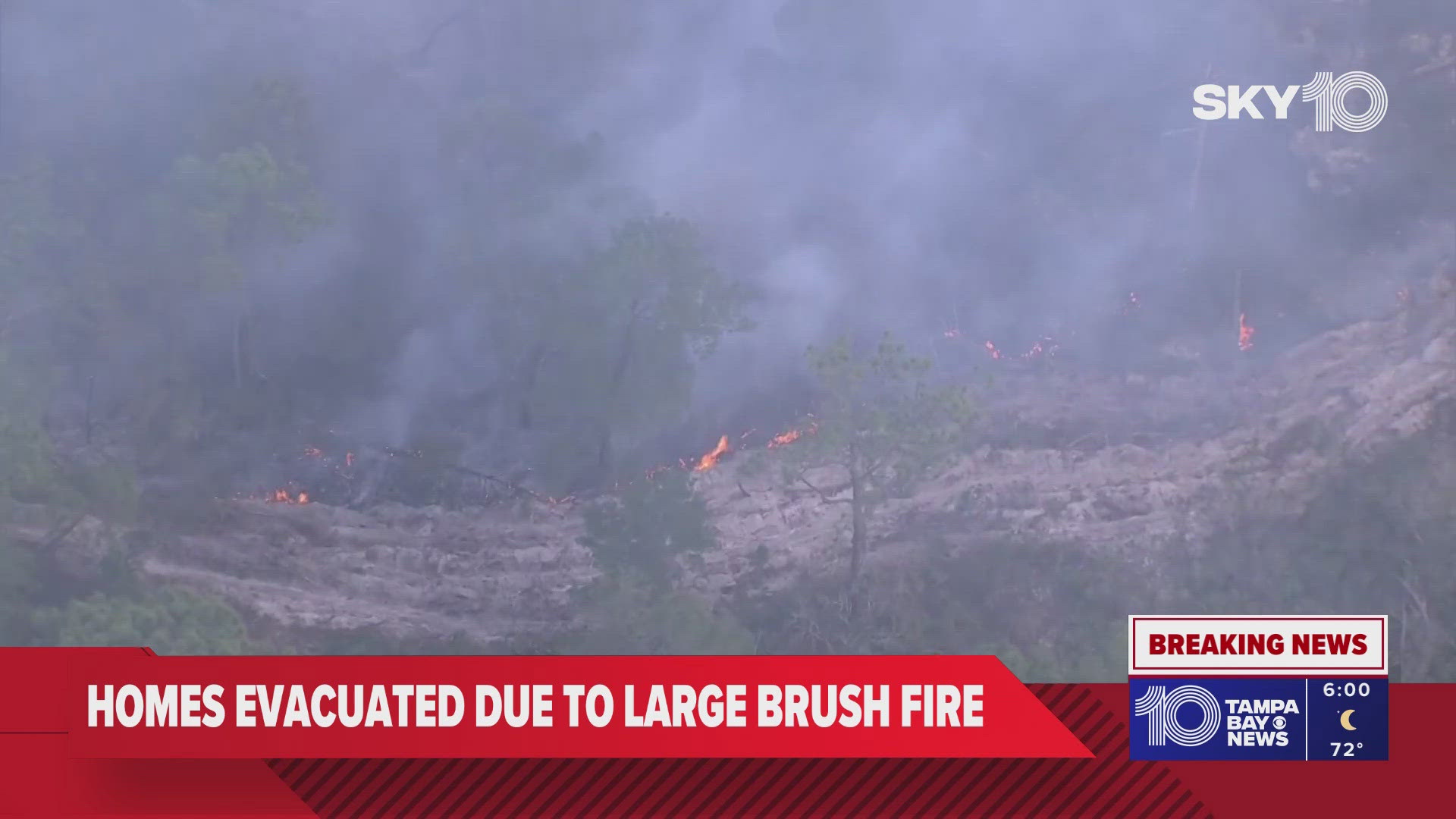 Large brush fire in Highlands County prompts evacuations in the area