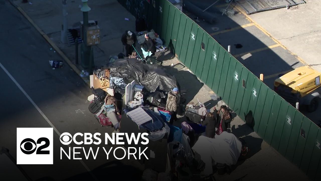 CBS News New York presses Mayor Mamdani on homeless encampments