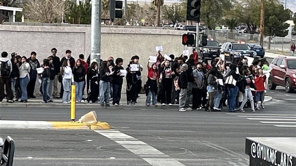 Several ICE protests happen at Las Vegas schools, student hit by car